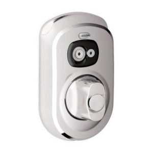Schlage BE367 PLY 626 iButton Electronic Deadbolt Lock Satin Chrome