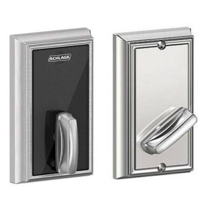 Schlage Smart Control BE467F ADD 625 Deadbolt Addison Trim Polished Chrome