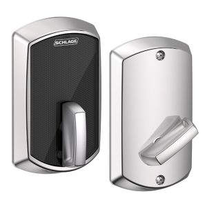 Schlage BE467 GRW 625 Smart Deadbolt Polished Chrome Greenwich Trim