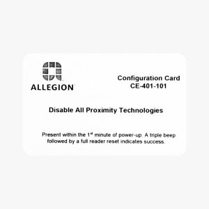 Schlage Disable Prox MTB MT 485 Configuration Card CE 401-101