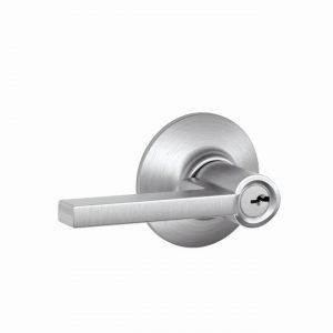Schlage Latitude Keyed Lever Set Satin Nickel