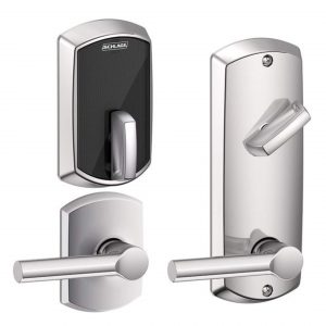 Schlage Control Smart Interconnected Lock FE410 GRW BRW 625 5-1/2 Polished chrome