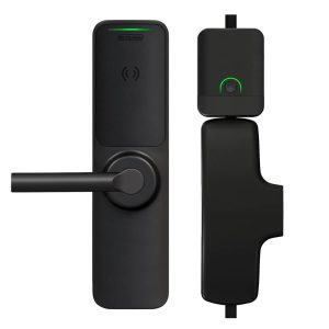 Schlage XE360 Wireless Exit Trim 622 Matte Black Broadway Lever