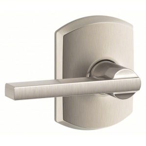 SCHLAGE F10F GRW 619 Satin Nickel Greenwich Passage Lever